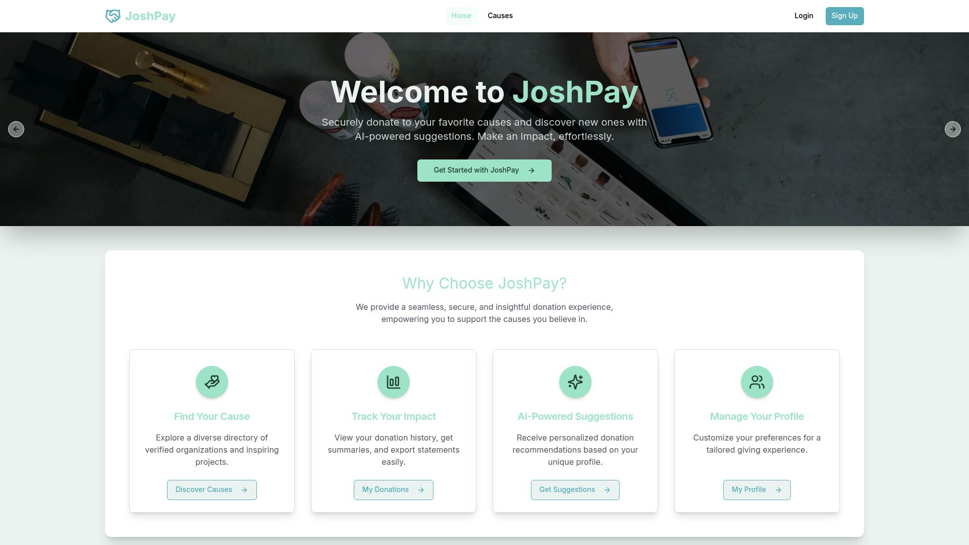 Josh Pay (Donation App)
